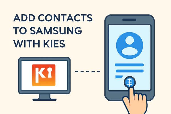 aggiungi contatti al samsung con kies