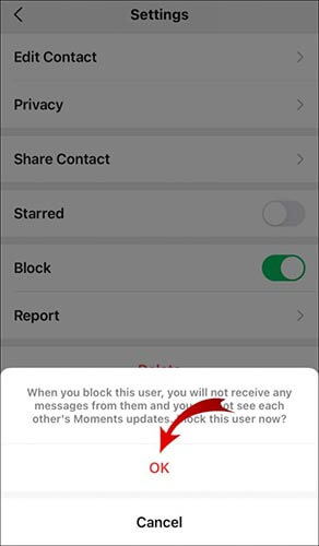 Comment bloquer les contacts WeChat sur iPhone