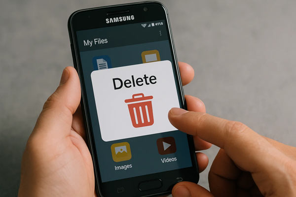 how to delete files on samsung