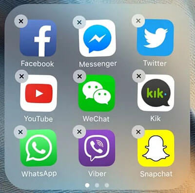 Hapus aplikasi WeChat untuk mengelola penyimpanan WeChat di iPhone