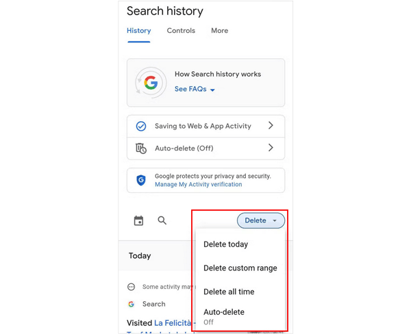 Android'de Google arama geçmişini kaldırma
