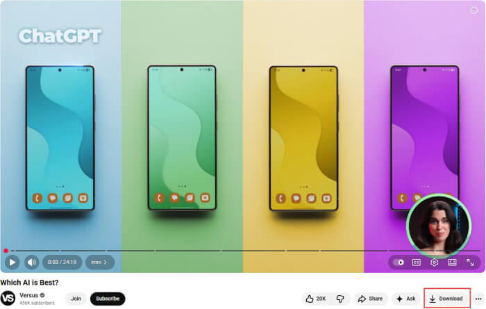 Baixe filmes do YouTube para Android