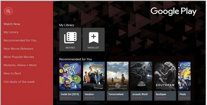 Baixe filmes para Android do Google TV