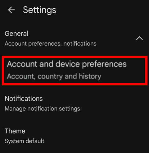 Android'de Google Play Store arama geçmişini silme