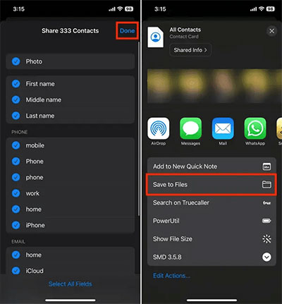 Faça backup dos contatos do iPhone exportando-os.