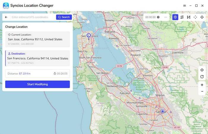 Como usar o trocador de localização do Syncios