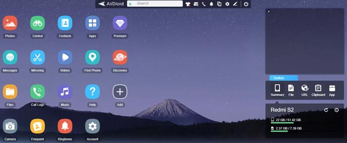 Transferencia de archivos de Samsung para Mac con AirDroid