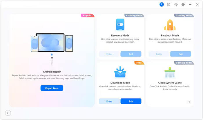 homepage of android repair