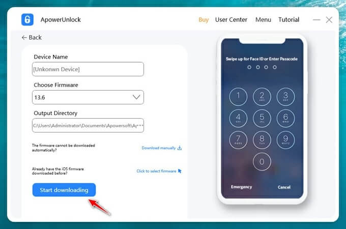 ファームウェアをダウンロードする