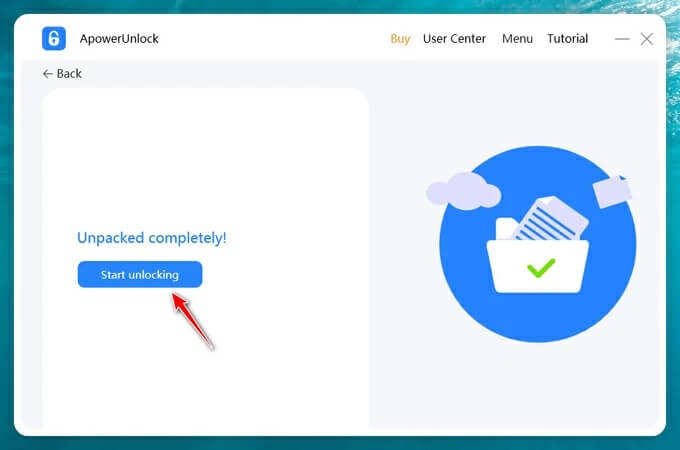 ロック解除を開始する