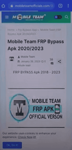如何使用 mobileteamofficial 绕过 FRP