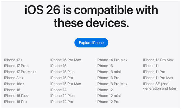 controlla la compatibilità per risolvere il problema dell'iPhone che non si aggiorna