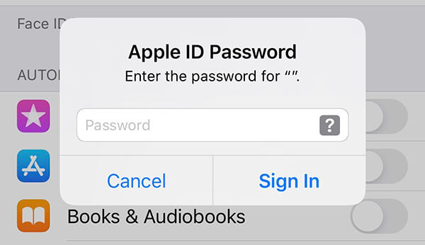 Meu iPad continua pedindo a senha.