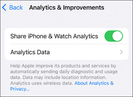 how to clean iphone app crash logs via iphone settings