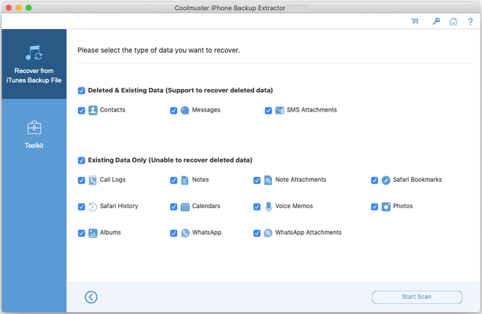 coolmuster iphone backup extractor for mac - recover ios data from backup