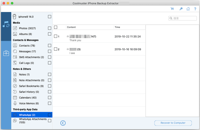 Extract WhatsApp chats from backup on Mac