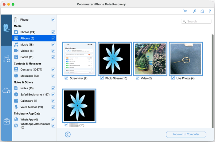 preview albums on mac