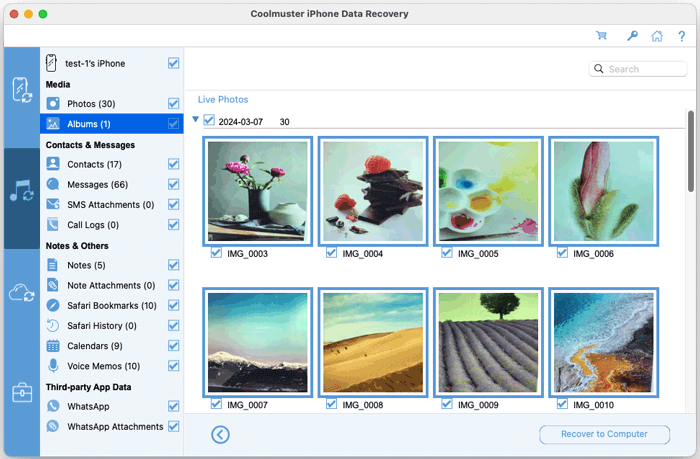 preview albums on mac
