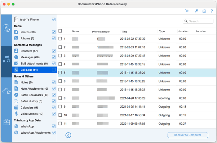 preview call logs on mac