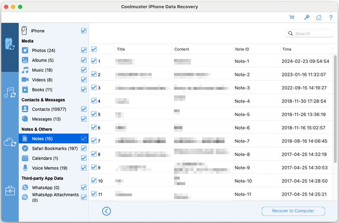 preview notes for recovery