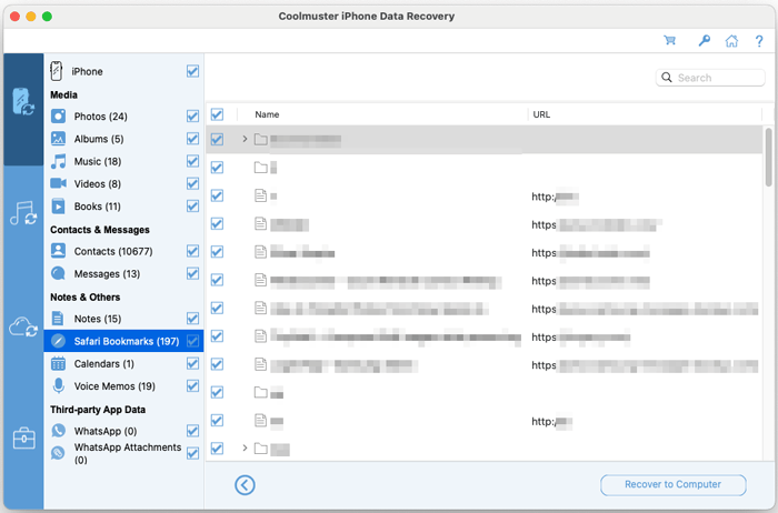 preview safari bookmark for recovery