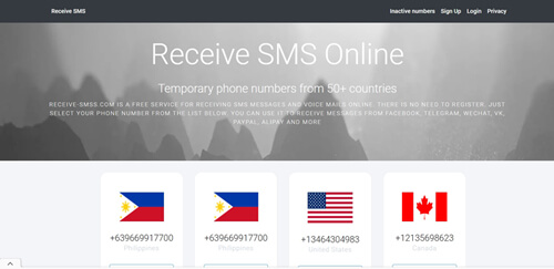 free sms websites - receive sms online