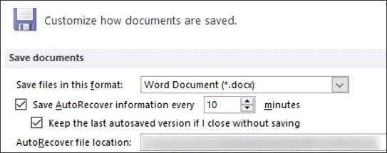 Ative a recuperação automática.