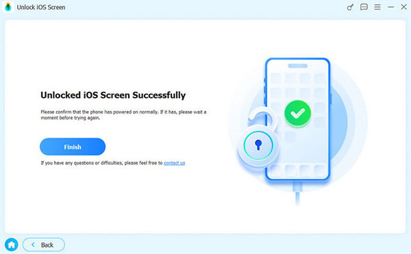 разблокировка успешно завершена