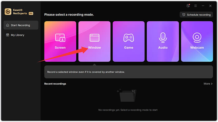 Easeus Recexperts - registrazione dello schermo di Windows 10