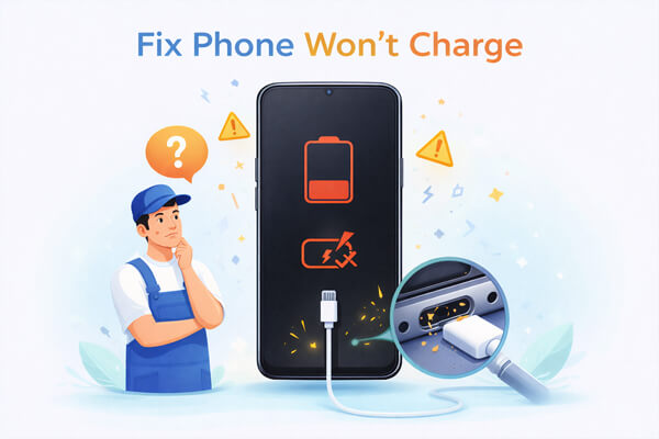 memperbaiki ponsel yang tidak mau mengisi daya