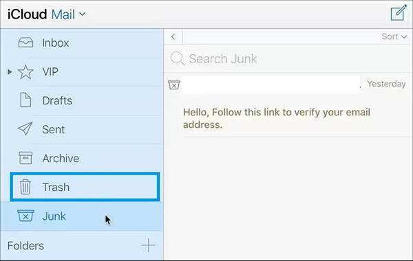 Comment récupérer des e-mails supprimés de la corbeille iCloud sur iCloud.com ?
