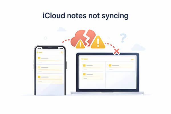 Las notas de iCloud no se sincronizan
