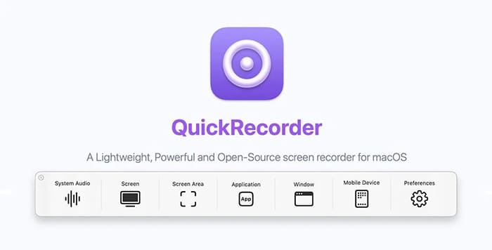 quickrecorder - Mac için ekran kaydedici