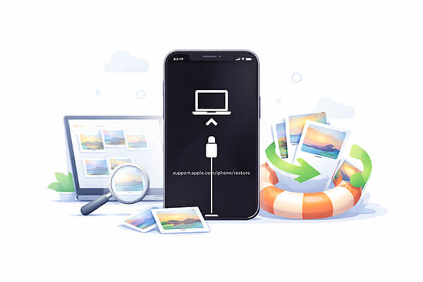 Memulihkan foto dari iPhone dalam mode pemulihan