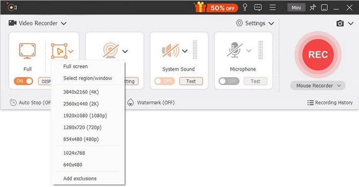 seleziona la sorgente audio