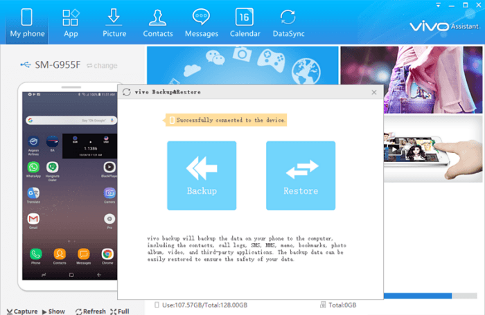 back up iqoo photos with vivo mobile assistant