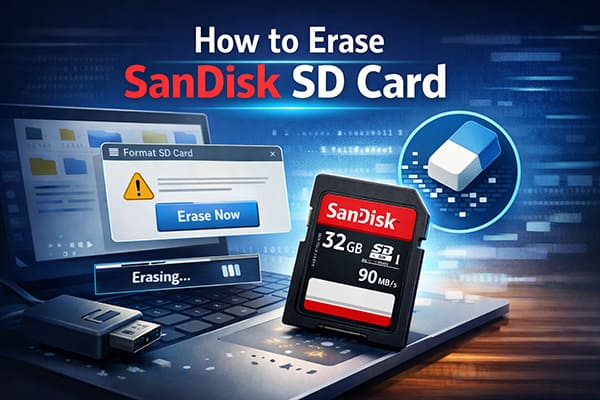 샌디스크 SD 카드 지우기