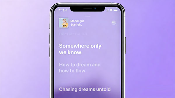 aplicación de letras para iPhone