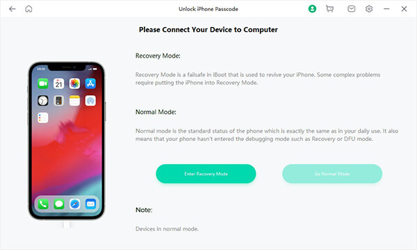 Coloque seu dispositivo iOS no modo de recuperação/DFU.