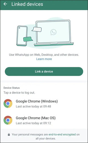 Corrigido o problema de não conseguir enviar e receber mensagens do WhatsApp - desconecte-se dos dispositivos vinculados.