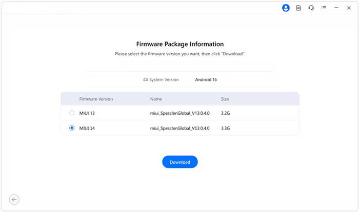 select the correct firmware