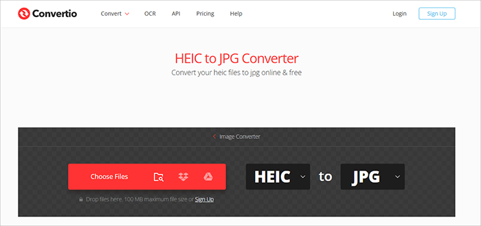 how to convert heif to jpg online with convertio