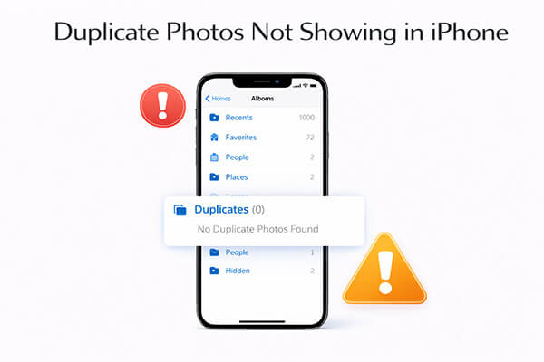 duplicate photos not showing in iphone