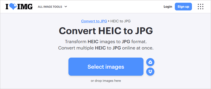 convert heic to jpg online bulk via iloveimg