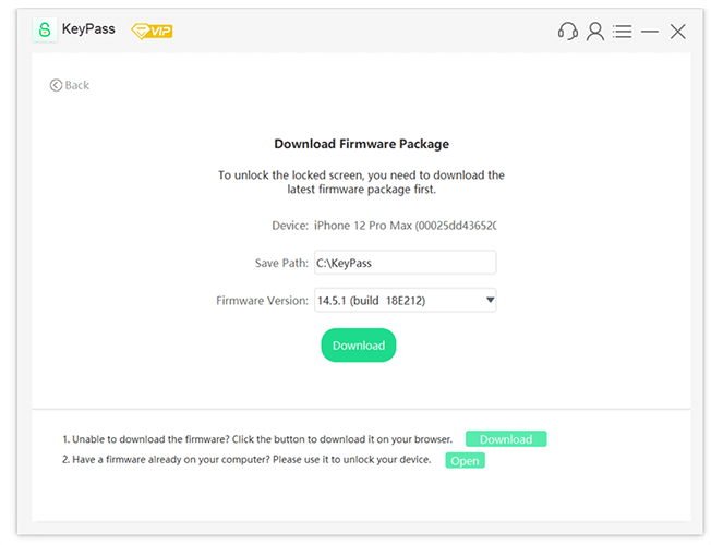 ürün yazılımını indirin