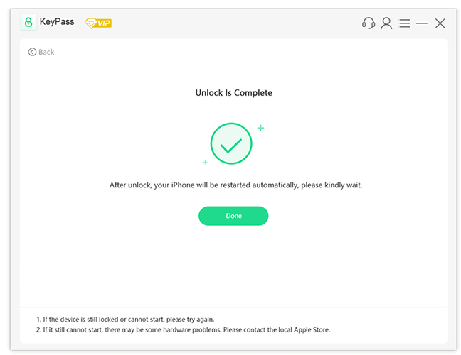 iPhone'un kilidi başarıyla açıldı.