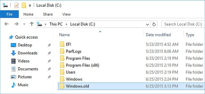 Hapus isi folder windows.old secara manual untuk memperbaiki masalah pembersihan disk yang macet saat memindai pembersihan pembaruan Windows.
