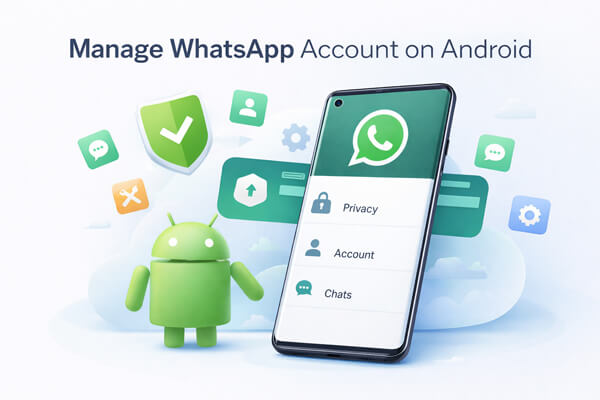 Android'de WhatsApp hesabını yönetme