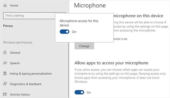 パワーポイントの画面録画の音声が機能しない問題を修正するには、マイクの権限を確認してください。