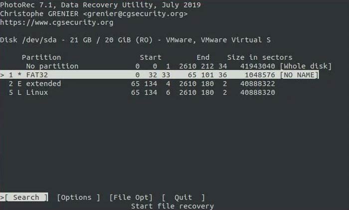 Recuperar archivos mp3 eliminados de la tarjeta SD con PhotoRec